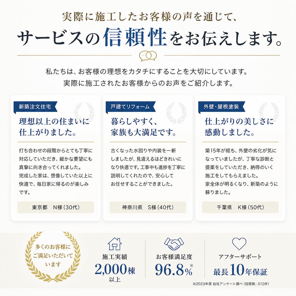 実績とお客様の声