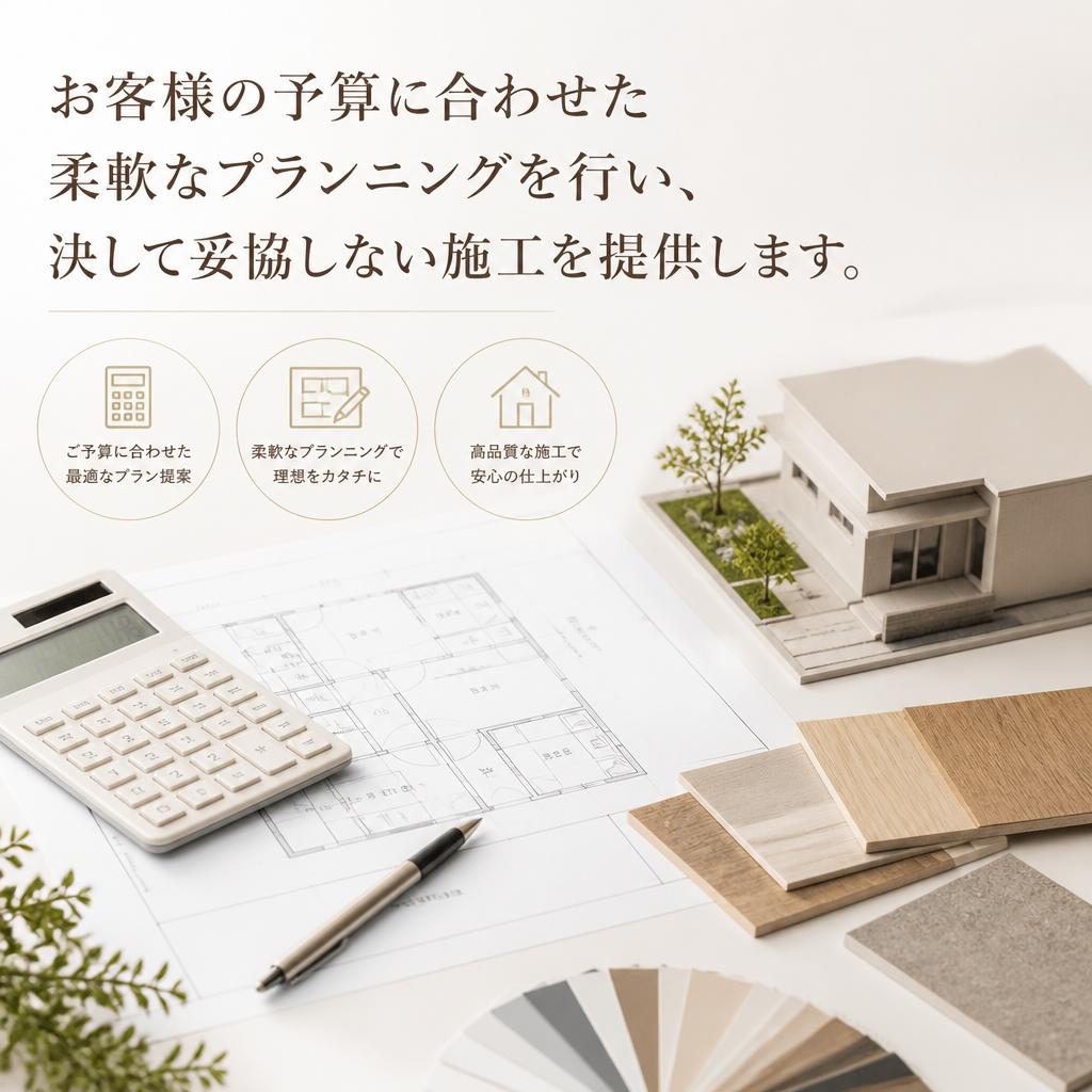 予算に応じた柔軟なプラン