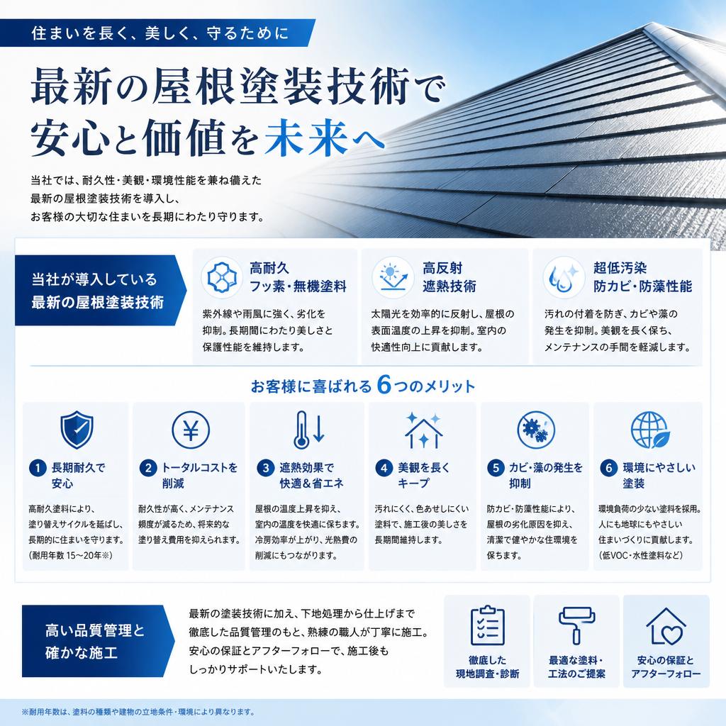 最新技術の導入で進化する屋根工事
