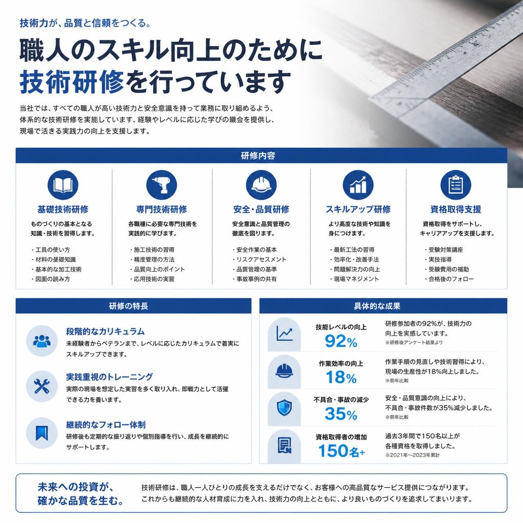 技術研修の取り組み