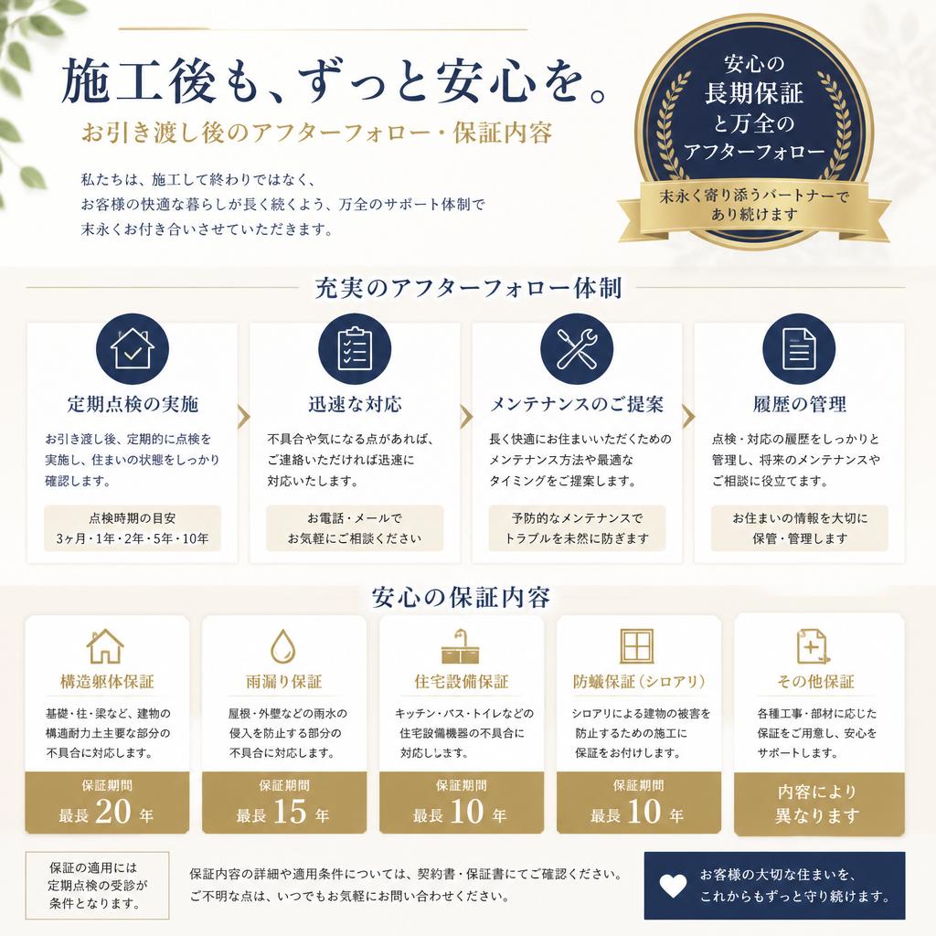 5. 充実の保証サービス
