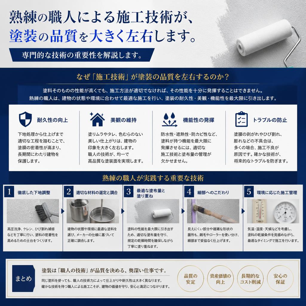 2. 専門的な技術がもたらす安心感