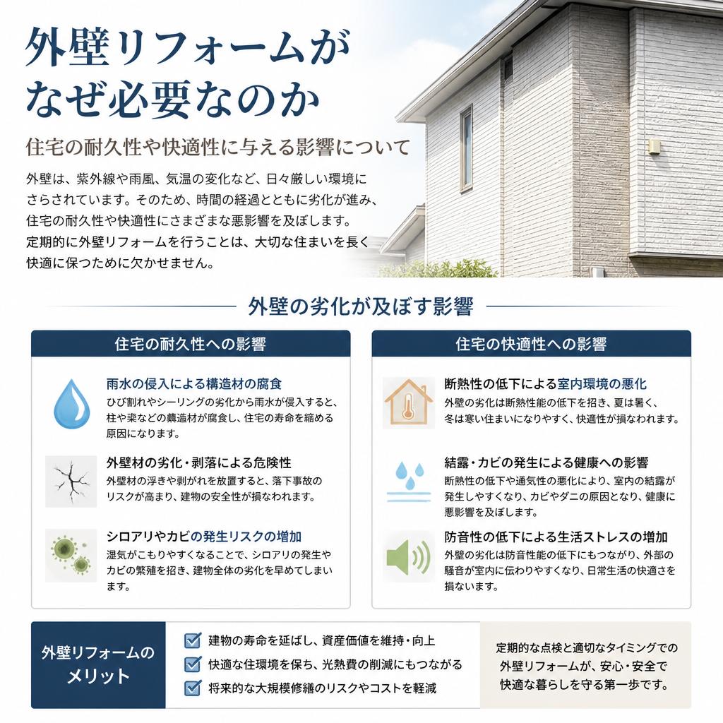 2. 外壁リフォームの重要性 - 安全で快適な住空間を守る