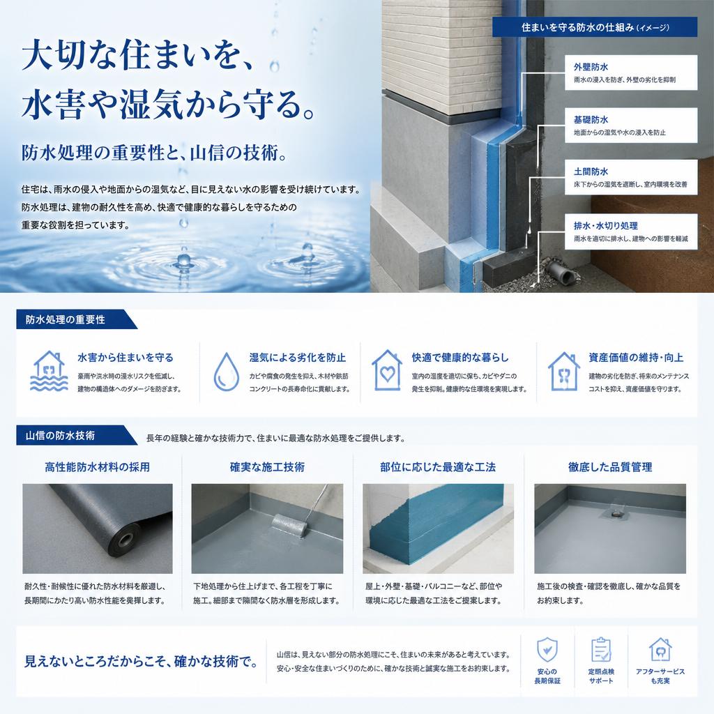 4. 防水処理の必要性 - 家を水から守る